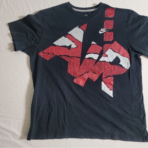 Nike Air Tribal T Shirt Mens Size 2 XXL Black Red White Graphics - Picture 8 of 10